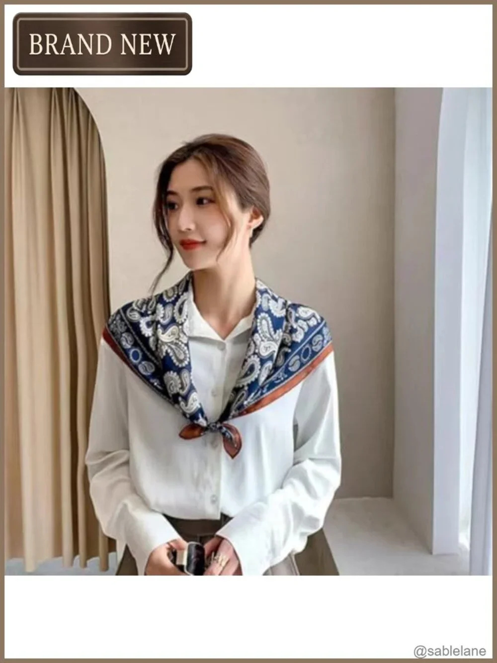 Silk Feeling Satin Scarf for Women 27.5 inch Bandana Headscarf Wrap